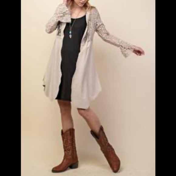 Vocal faux suede and lace Jacket! Size Medium - Picture 3 of 9